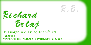 richard brlaj business card